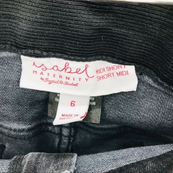 4/$45 | ISABEL MATERNITY |  Black Denim Jean Shorts | 6 MATERNITY - Picture 4 of 5